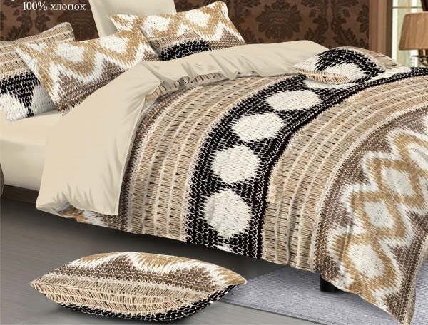 Комплект постельного белья, 1.5-спальное, поплин