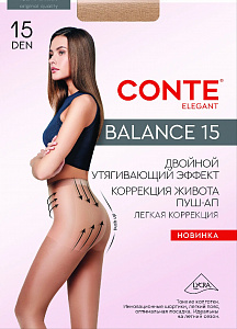 Колготки женские Balance 15 nero