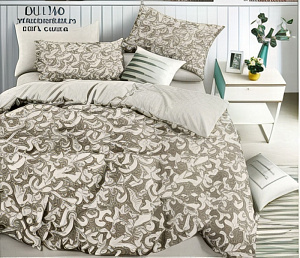 Комплект постельного белья, 1.5-спальное, поплин