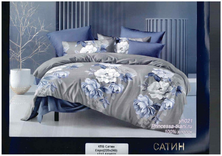 Комплект постельного белья, евро, сатин
