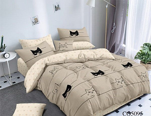 Комплект постельного белья, дуэт, поплин